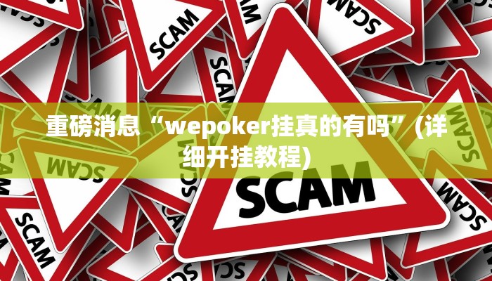 重磅消息“wepoker挂真的有吗”(详细开挂教程)