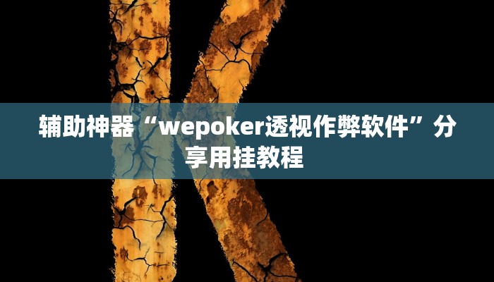 辅助神器“wepoker透视作弊软件”分享用挂教程 