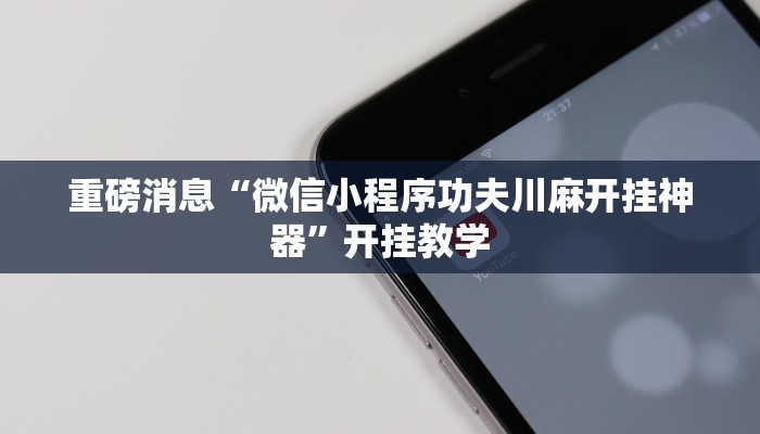 重磅消息“微信小程序功夫川麻开挂神器”开挂教学