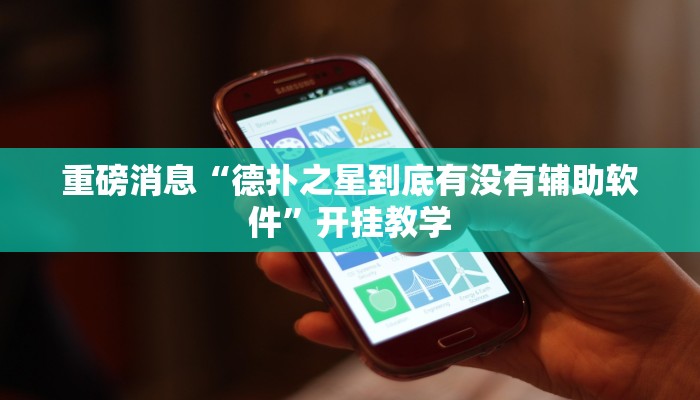 重磅消息“德扑之星到底有没有辅助软件”开挂教学