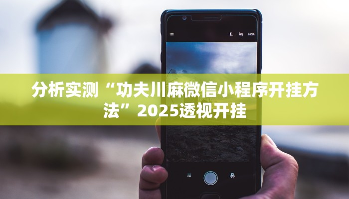 分析实测“功夫川麻微信小程序开挂方法”2025透视开挂