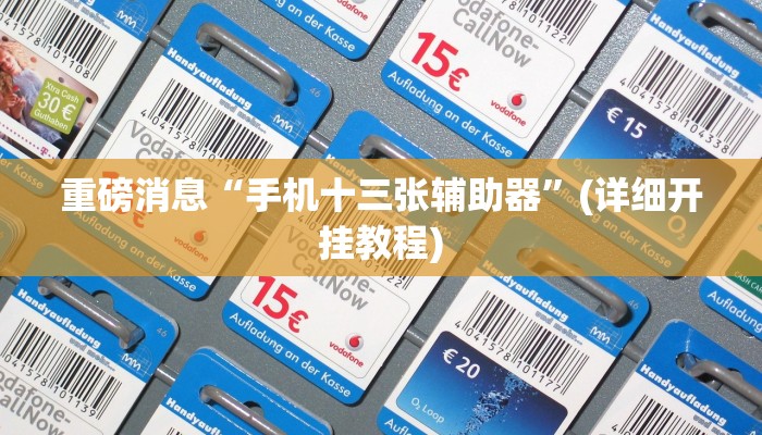 重磅消息“手机十三张辅助器”(详细开挂教程) 重磅消息“手机十三张辅助器”(详细开挂教程)