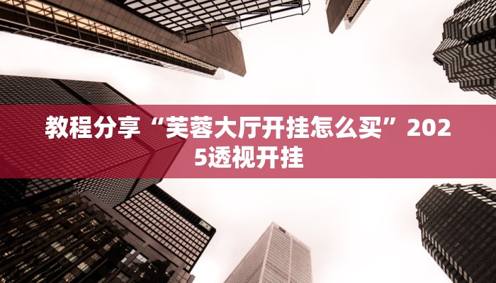 教程分享“芙蓉大厅开挂怎么买”2025透视开挂 教程分享“芙蓉大厅开挂怎么买”2025透视开挂