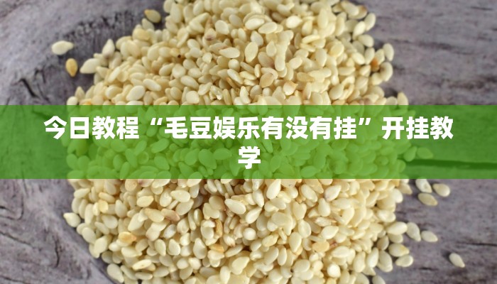 今日教程“毛豆娱乐有没有挂”开挂教学