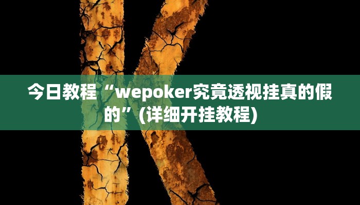 今日教程“wepoker究竟透视挂真的假的”(详细开挂教程) 今日教程“wepoker究竟透视挂真的假的”(详细开挂教程)