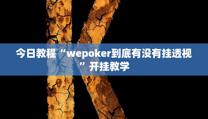 今日教程“wepoker到底有没有挂透视”开挂教学 今日教程“wepoker到底有没有挂透视”开挂教学
