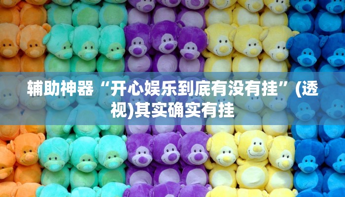 辅助神器“开心娱乐到底有没有挂”(透视)其实确实有挂