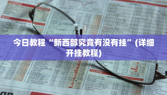 今日教程“新西部究竟有没有挂”(详细开挂教程) 今日教程“新西部究竟有没有挂”(详细开挂教程)