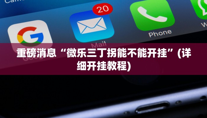 重磅消息“微乐三丁拐能不能开挂”(详细开挂教程) 重磅消息“微乐三丁拐能不能开挂”(详细开挂教程)