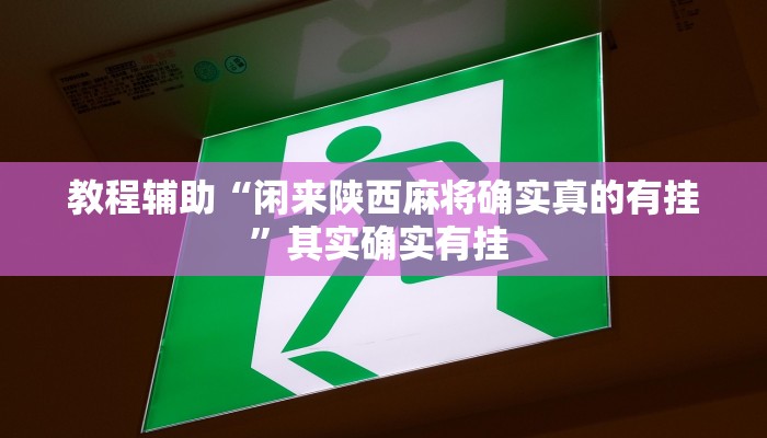 教程辅助“闲来陕西麻将确实真的有挂”其实确实有挂 教程辅助“闲来陕西麻将确实真的有挂”其实确实有挂