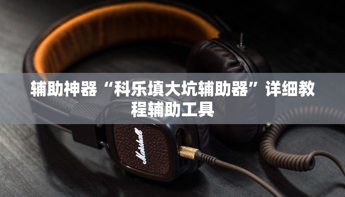 辅助神器“科乐填大坑辅助器”详细教程辅助工具